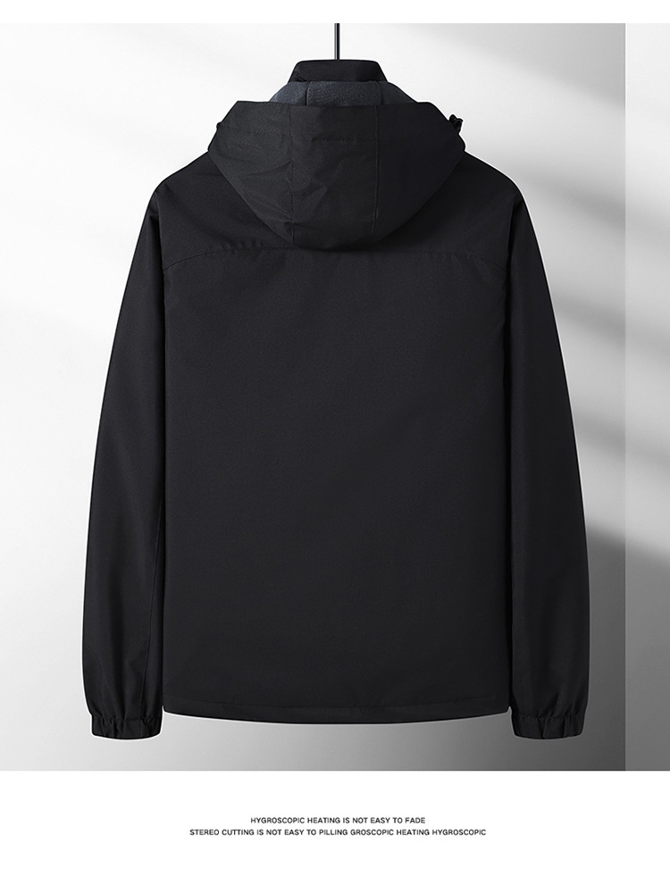 Giacca da uomo, antivento, impermeabile, con strato singolo, in morbida pelle, per alpinismo e sport all'aria aperta, taglie forti_voghion.com