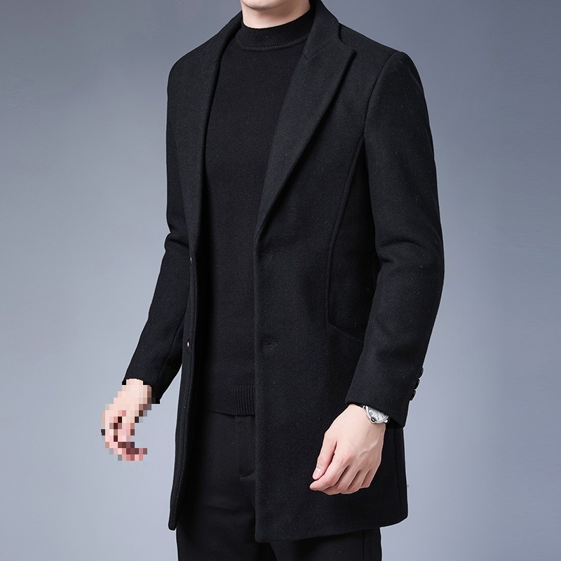 boy Boy Boy Cross-Border Winter New Mid-Length Thickened Wool Cashmere Trench Coat For Young And Middle-Aged Men 3S_voghion.com