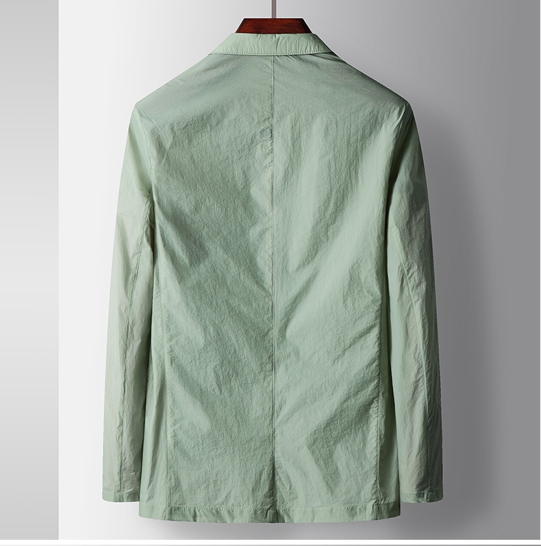 Giacca casual monopetto con protezione solare, tinta unita, leggera, da uomo, modello BOY BOY, primavera estate 2025_voghion.com