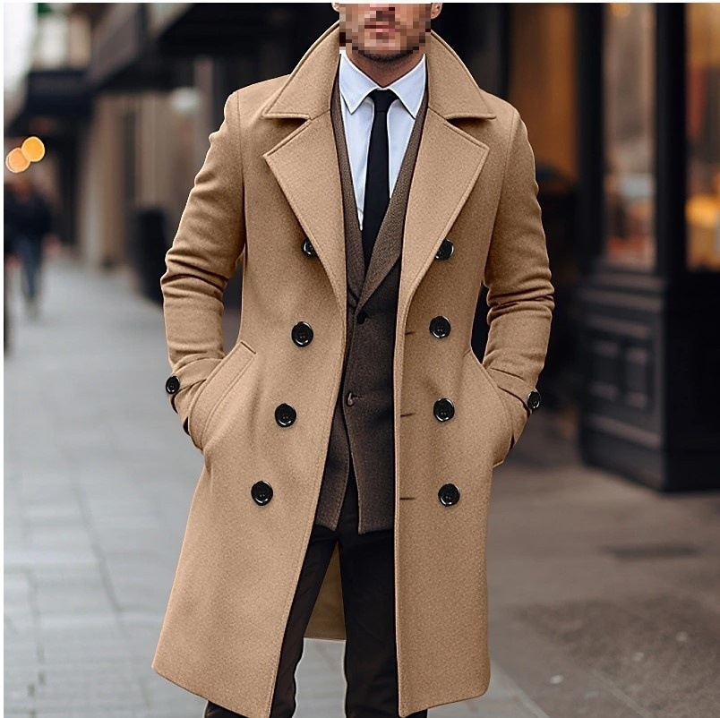 boy Boy Boy 2025 European Size Autumn Winter Men's Wool Coat Double Breasted Long Woolen Overcoat_voghion.com