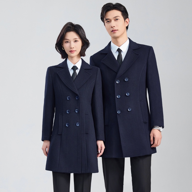 boy Boy Boy Same Style Double-Breasted Men, Autumn Winter Business Commuting Woolen Formal Workwear Wool Coat Professional Wear For_voghion.com