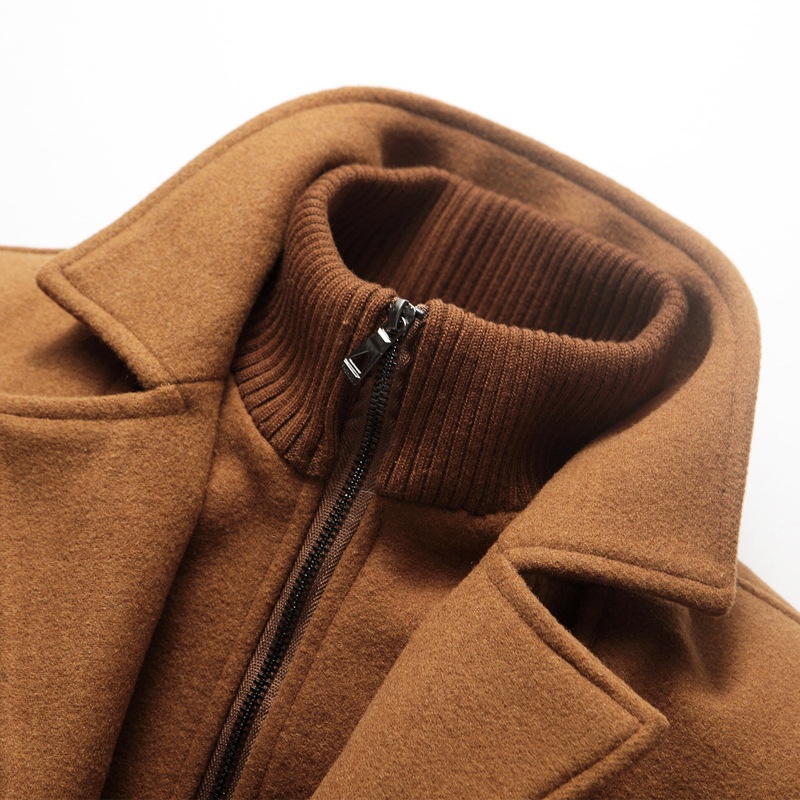 Manteau d'hiver en laine européenne pour garçon, veste à double col, vente en gros transfrontalière, vêtements pour hommes grandes tailles_voghion.com