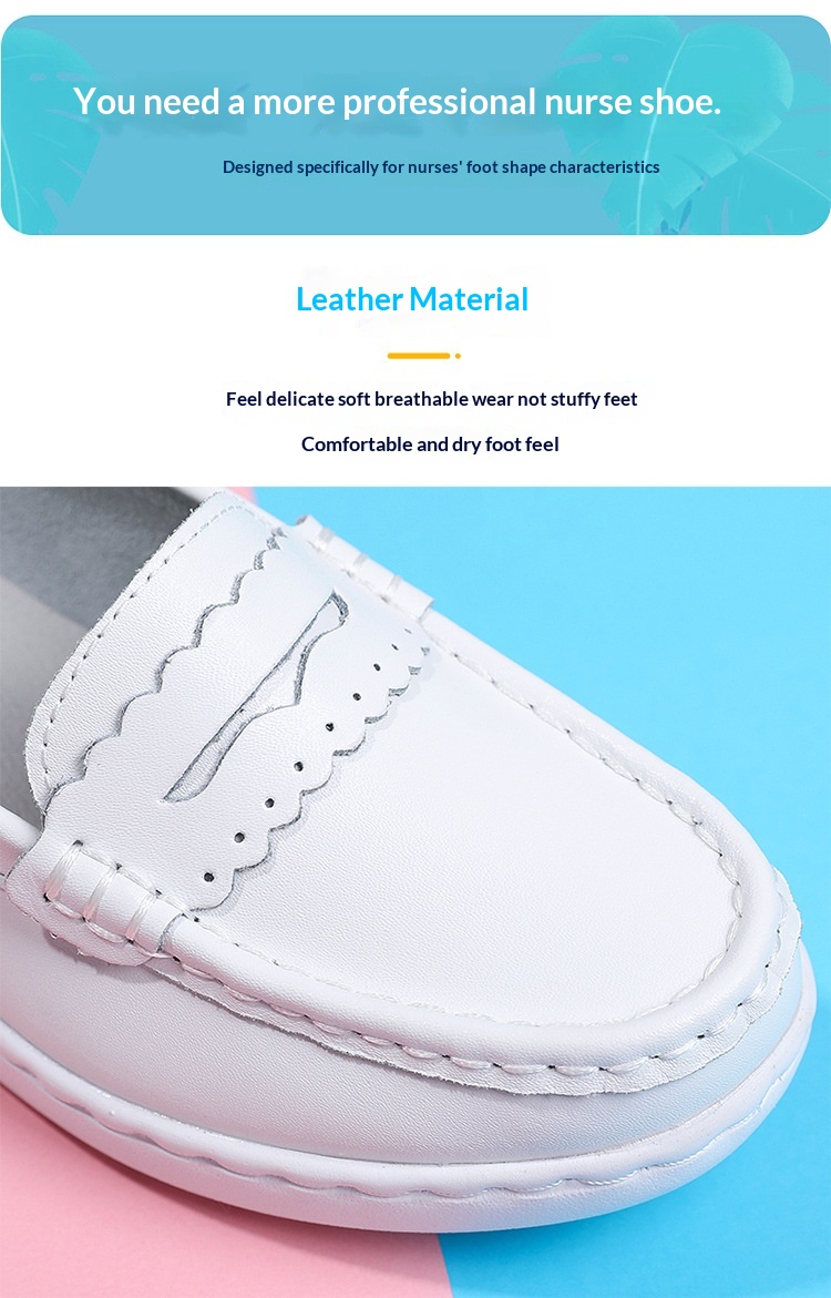 ShoeGlobe Damen-Sneaker „Nurse“ aus echtem Leder, gepolstert, weich, atmungsaktiv, rutschfest, mit Fleece-Futter und dicker Sohle – ideal für Herbst und Winter. Warm und bequem._voghion.com