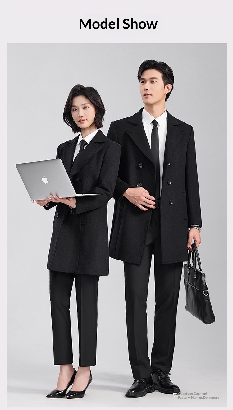 boy Boy Boy Same Style Double-Breasted Men, Autumn Winter Business Commuting Woolen Formal Workwear Wool Coat Professional Wear For_voghion.com