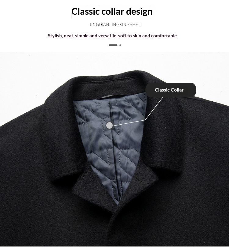 boy Boy Boy Wool And Goose Down Coat With Cashmere Men, Turn-Down Collar, Winter New Mid-Length Business Thickened Woolen Jacket For_voghion.com