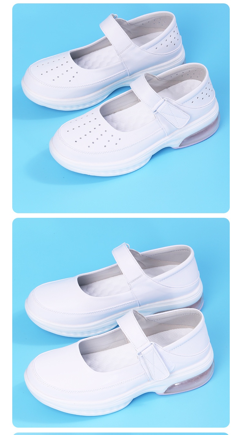 ShoeGlobe Cushion Nurse Shoes für Damen, weiche Sohle, atmungsaktiv, bequem, rutschfest, geruchshemmend, flach, mit Höhenvergrößerung_voghion.com