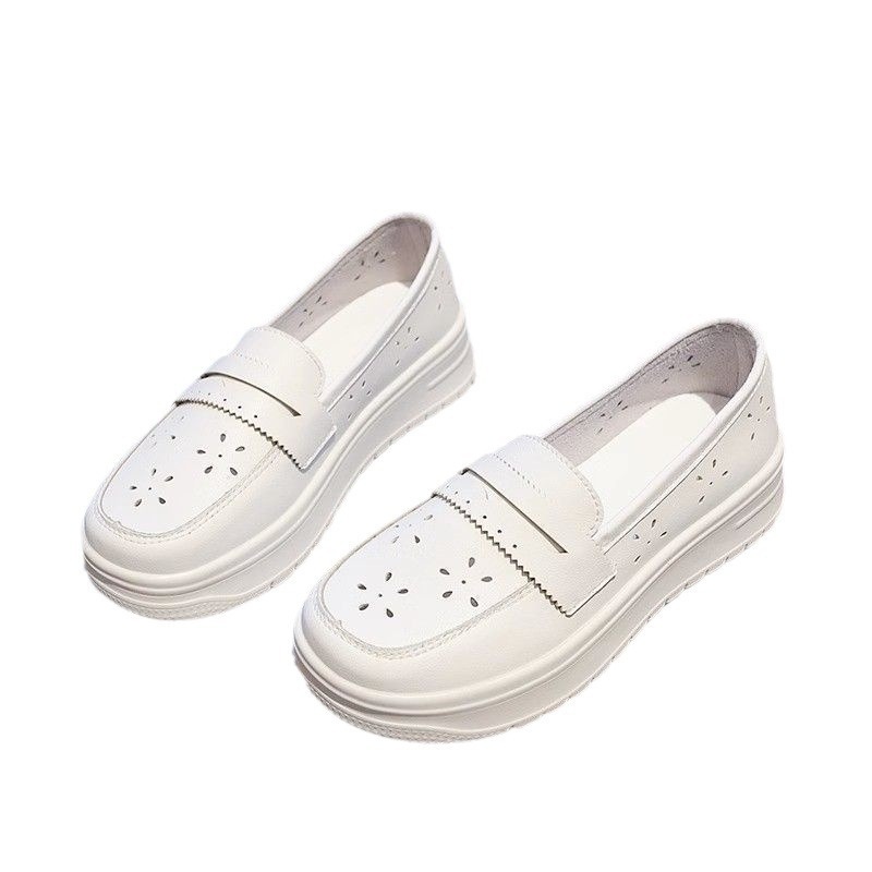 ShoeGlobe 2025 Spring And Autumn Nurse For Women, Hollow Soft Sole, Breathable, Non-Slip, New Style Perforated Medical Single_voghion.com