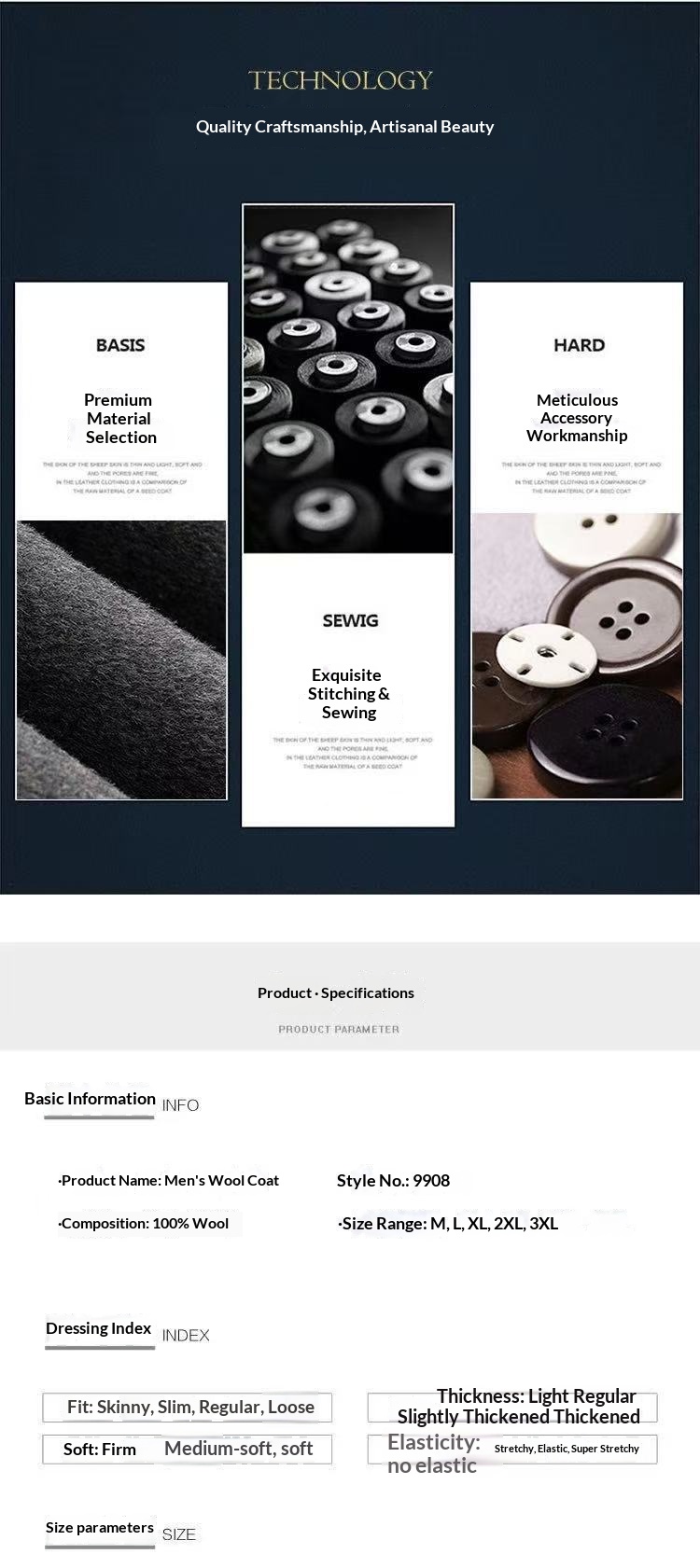 boy Boy Boy 100% Pure Double-Sided Wool Coat Men's Autumn Winter New Business Casual Mid-Length Jacket_voghion.com