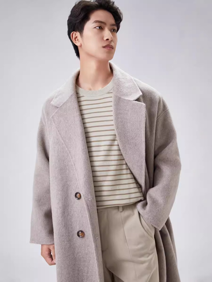 boy Boy Boy 2025 Autumn Winter Men's Coat 20% Alpaca 80% Wool British Style Loose Jacket MRT2110_voghion.com