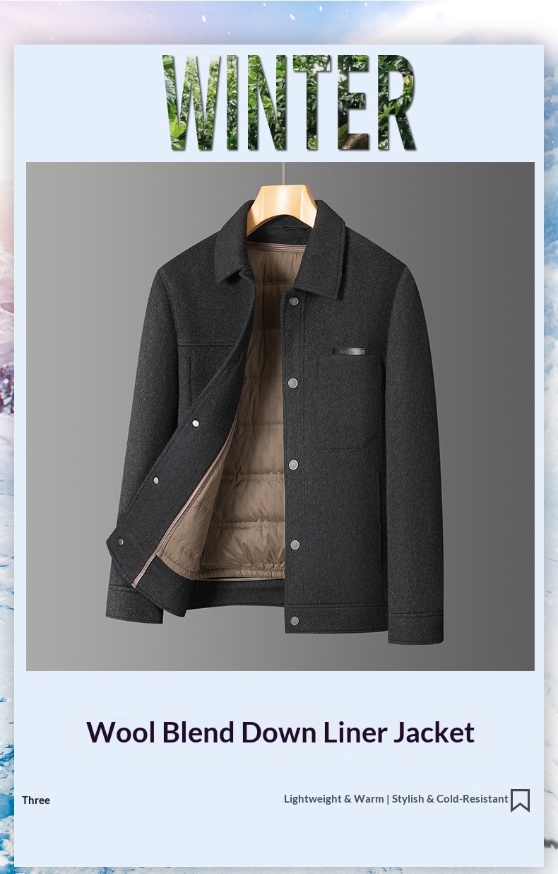 Manteau Boy Boy 100% laine double face Automne-Hiver 2025, nouveau manteau épais en duvet pour homme, vêtement de travail décontracté_voghion.com