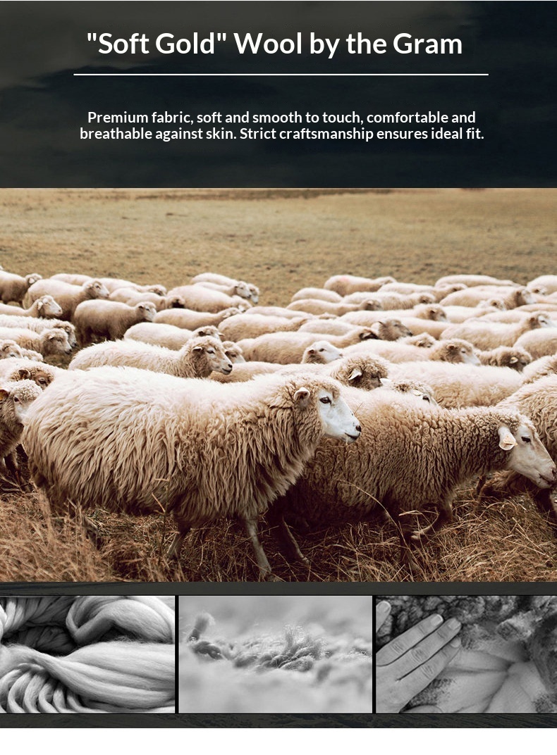 Manteau en laine double face 100 % pure pour homme, style business décontracté, manches longues, coupe mi-longue._voghion.com