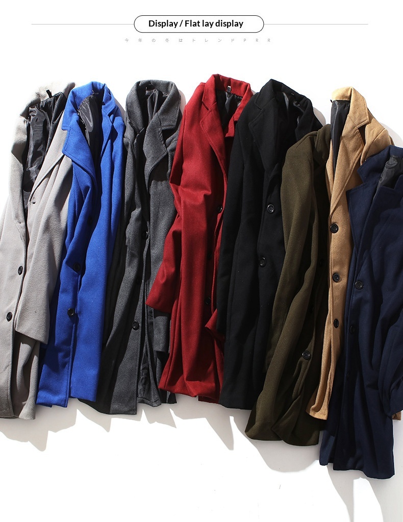 boy Boy Boy 2025 Cross-Border New Men's British Style Mid-Length Wool Autumn Winter Material Jacket Woolen Trench Coat_voghion.com