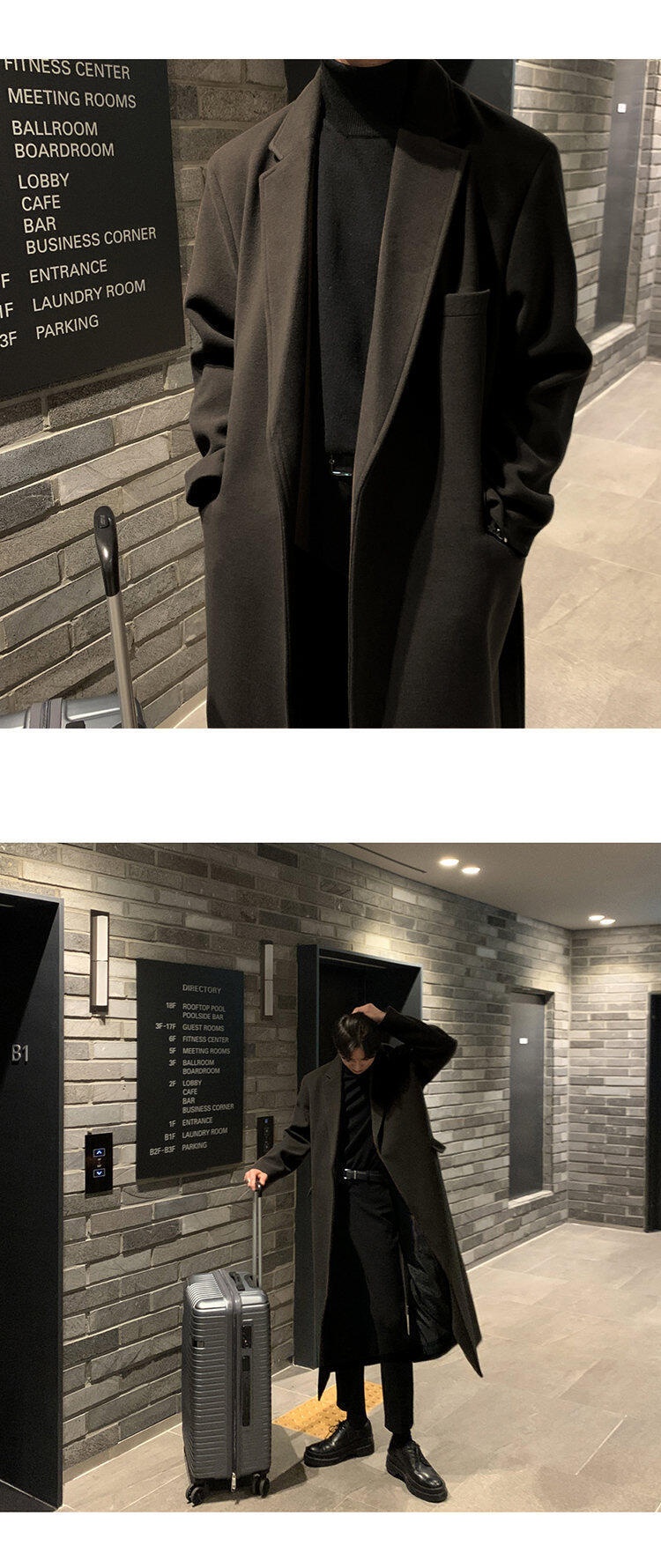 boy Boy Boy Wool Coat For Men, Over-the-Knee, Mid-Leth, Korean Trendy British Style, Winter Thickened Woolen Trench Coat, Extra_voghion.com