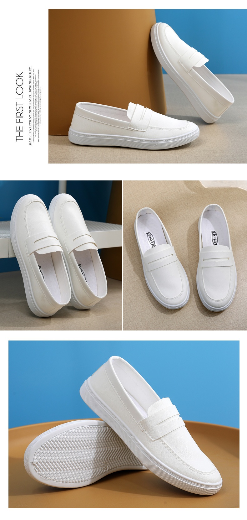 ShoeGlobe Damen-Pflegeschuhe für Frühling/Sommer mit weicher Sohle, bequem, rutschfest, flach, weiß._voghion.com