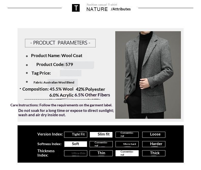 boy Boy Boy Autumn Winter Thickened Wool For Men, Dad's Warm Suit Collar Jacket, Fashionable Trendy Mid-Length Trench Coat_voghion.com