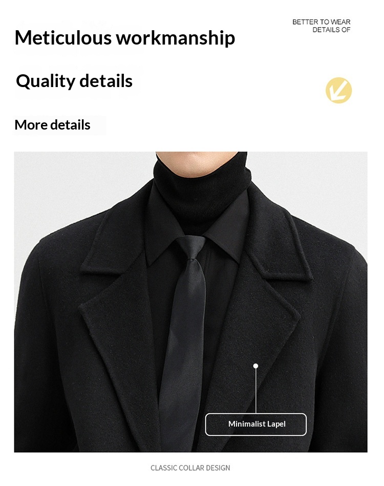 boy Boy Boy 2025 Autumn Winter Double-Sided Wool Men's Jacket New High-End Casual Short Coat Double-Breasted Down Liner_voghion.com