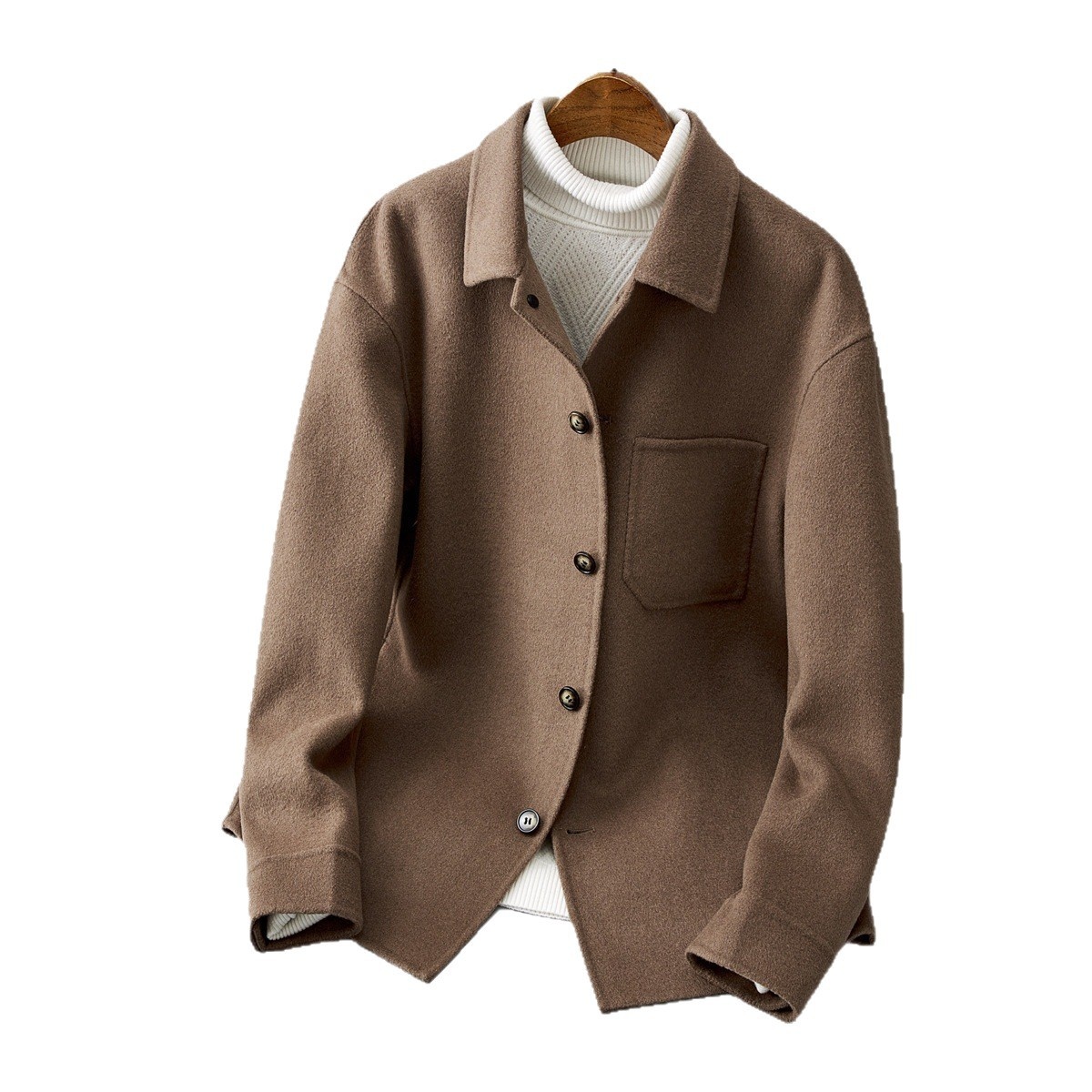 boy Boy Boy Men's Wool European Station 2024 Autumn Winter New Double-Sided Woolen Coat Casual Trendy Brand Jacket For Men_voghion.com
