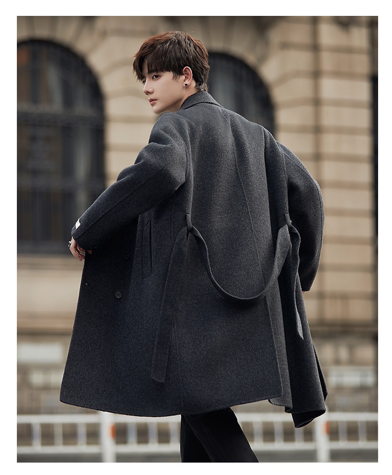 boy Boy Boy 2025 Autumn Winter New Men Mid-Length Over-the-Knee Sheep Wool Woolen Trench Coat Korean Style Trendy_voghion.com