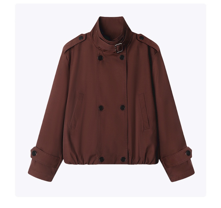 Women's Clothing Women's Clothing Women's Clothing Women's Clothing British Style Petite Short Jacket Trench Coat Casual Elegant Autumn New Korean_voghion.com