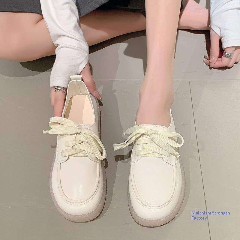 ShoeGlobe Damen-Sandalen mit weicher Sohle aus Leder, Modell Frühjahr/Herbst 2025, flach, rutschfest, weiß, bequem, ideal für Arbeit und Pflege._voghion.com