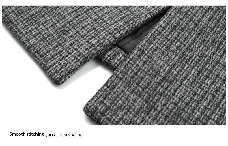 boy Boy Boy Autumn Winter Thickened Wool For Men, Dad's Warm Suit Collar Jacket, Fashionable Trendy Mid-Length Trench Coat_voghion.com