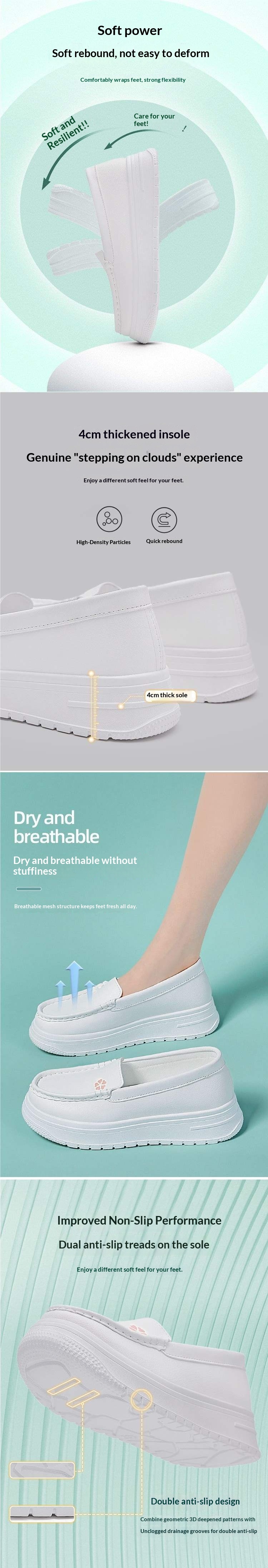 ShoeGlobe ShoeGlobe 2025 Non-Slip Nurse Breathable Wear-Resistant Work Thick Sole Slip-On Height-Increasing Medical Shoes_voghion.com