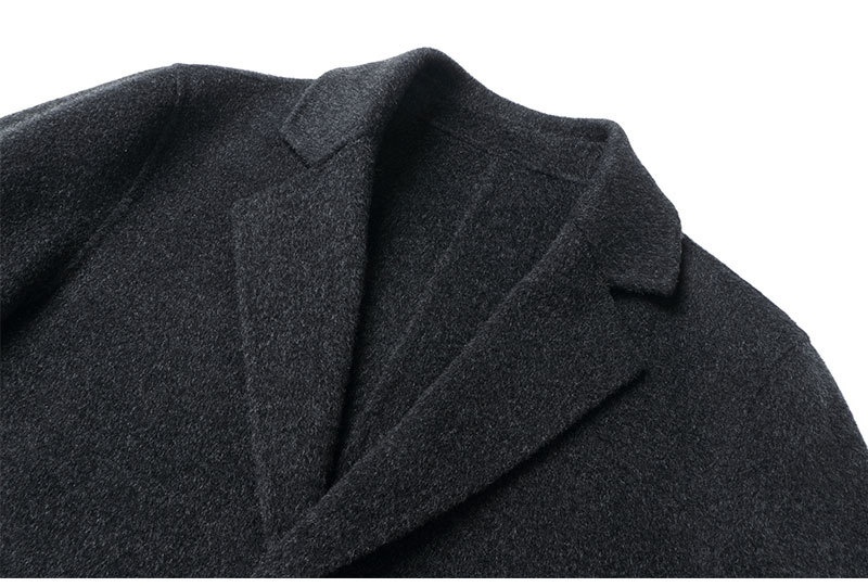 Costume homme en pure laine double face, manteau épais tendance et décontracté, idéal pour l'automne et l'hiver._voghion.com