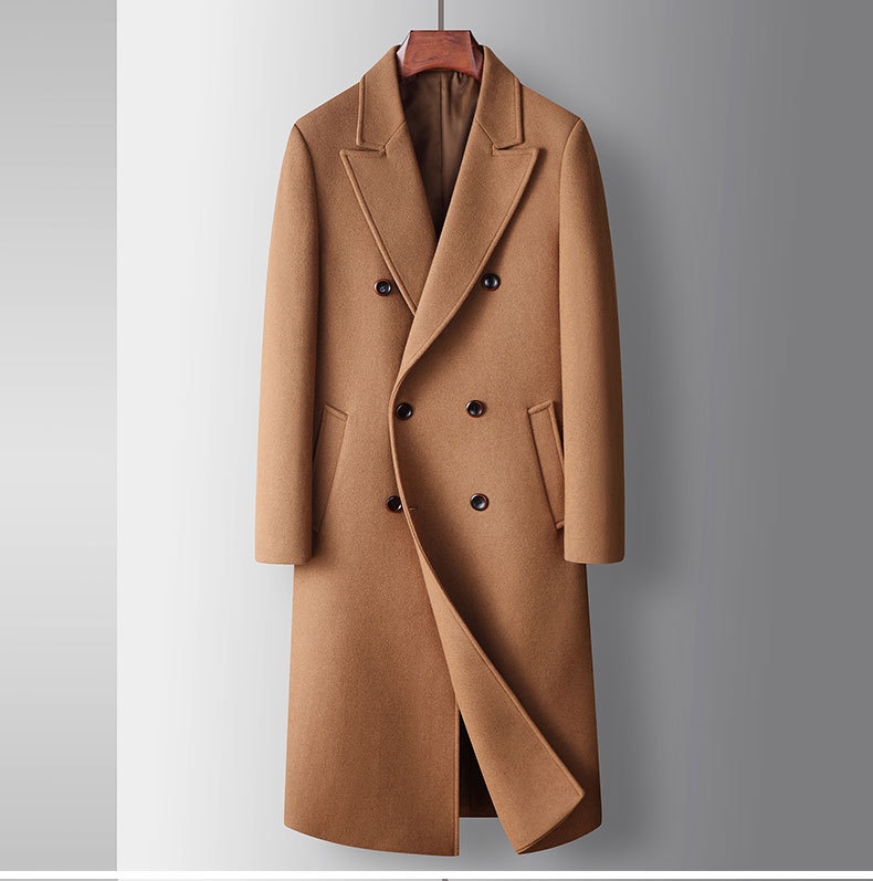 boy Boy Boy Men's Autumn Winter Long Over-the-Knee Double-Breasted Wool Trench Coat For Young And Middle-Aged Business Casual Warm_voghion.com