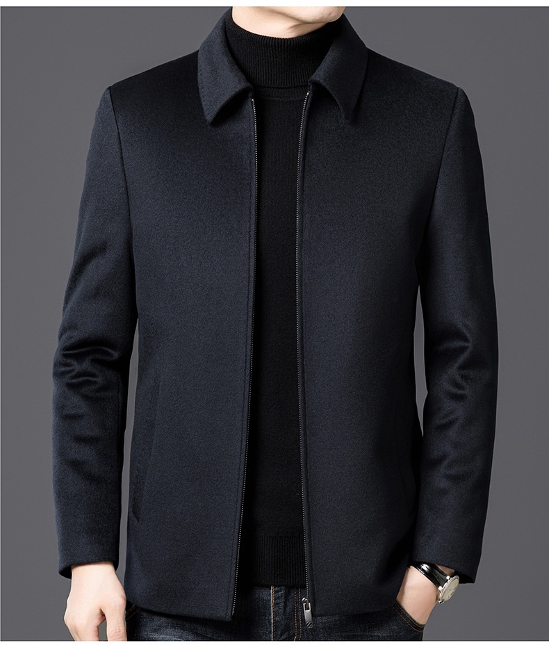 boy Boy Boy Authentic Pure Wool Coat Men, Autumn And Winter Warm Goose Down For Middle-aged Dads, Non-iron Men's Woolen Jacket_voghion.com