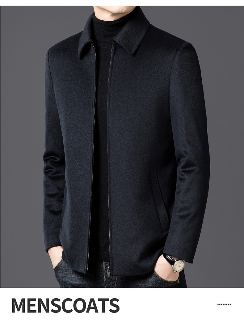 boy Boy Boy Authentic Pure Wool Coat Men, Autumn And Winter Warm Goose Down For Middle-aged Dads, Non-iron Men's Woolen Jacket_voghion.com