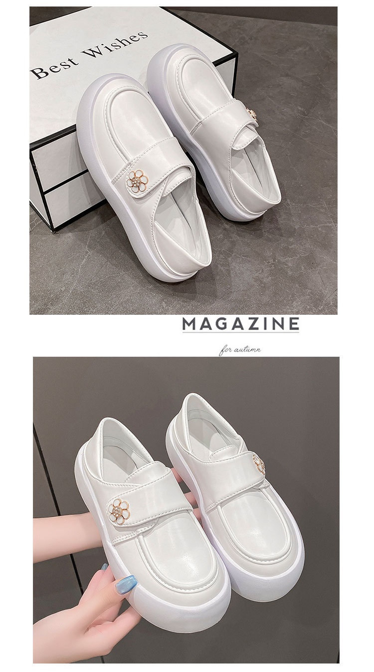 ShoeGlobe Nure da donna, comode e non affaticanti, scarpe da lavoro speciali per ufficio e medicina, bianche, in pelle, primaverili e autunnali_voghion.com