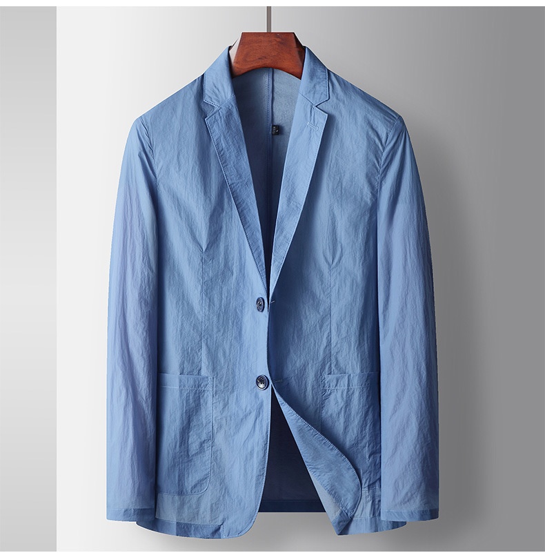 Giacca casual monopetto con protezione solare, tinta unita, leggera, da uomo, modello BOY BOY, primavera estate 2025_voghion.com