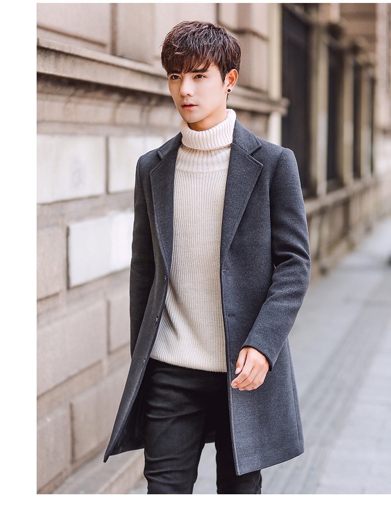 boy Boy Winter New Men's Wool Korean Style Slim Fit Mid-Length Trench Thickened Warm Woolen Coat_voghion.com