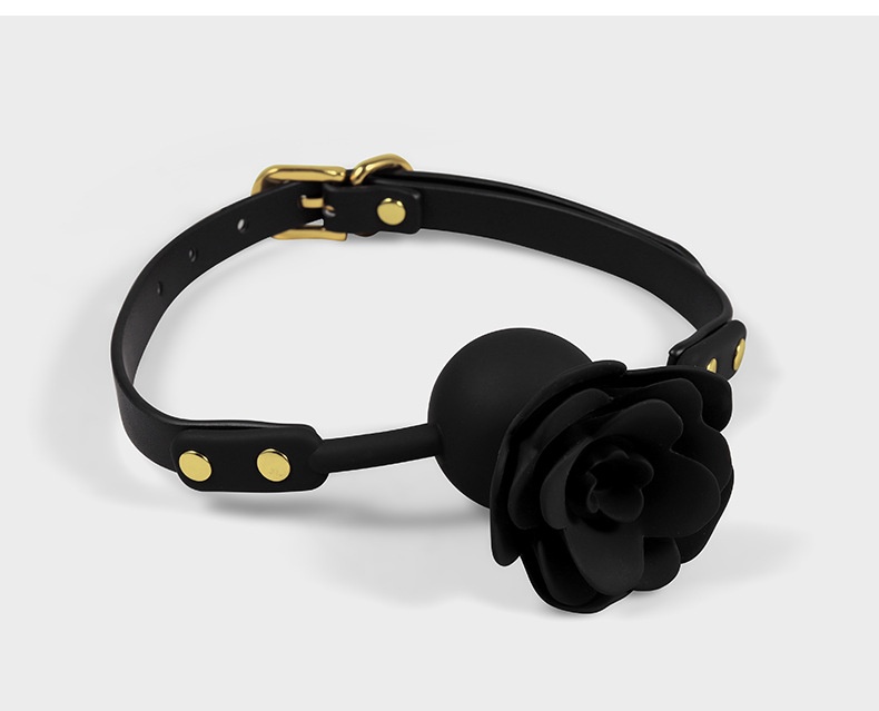 Eros Lab SM Silikonrose Sex-Trainingsrequisiten Bondage-Ball Mundplug für Erwachsene Flirt- und Fesselspielzeug für Paare_voghion.com