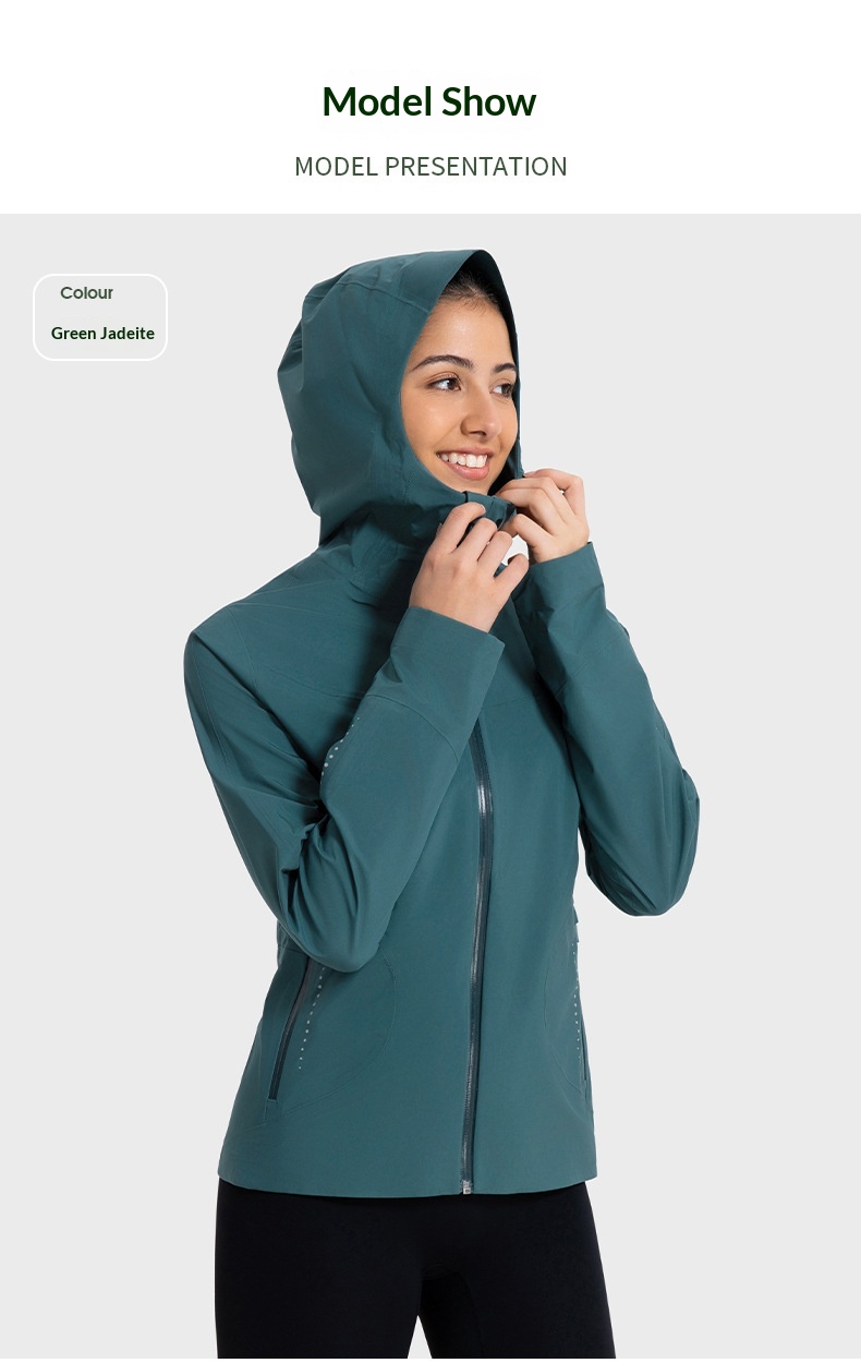 Abbigliamento da donna Giacca a vento con cappuccio da donna per autunno e inverno, antivento, impermeabile, traspirante, sportiva, da donna, per il fitness_voghion.com