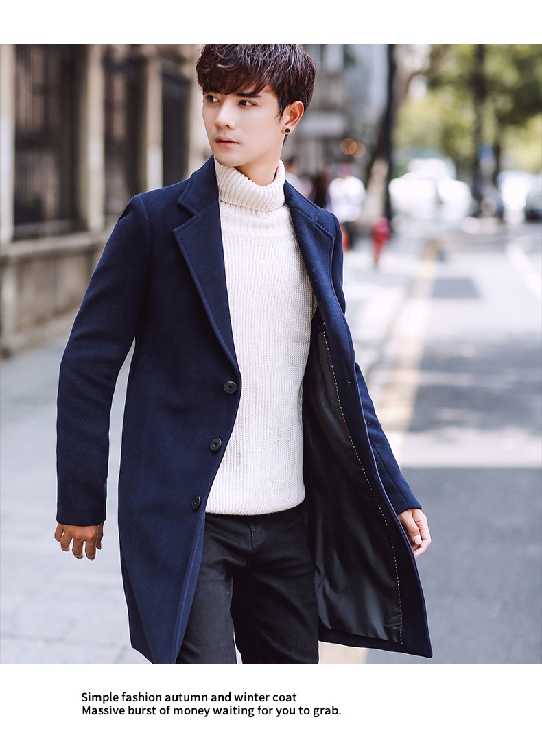 boy Boy Winter New Men's Wool Korean Style Slim Fit Mid-Length Trench Thickened Warm Woolen Coat_voghion.com