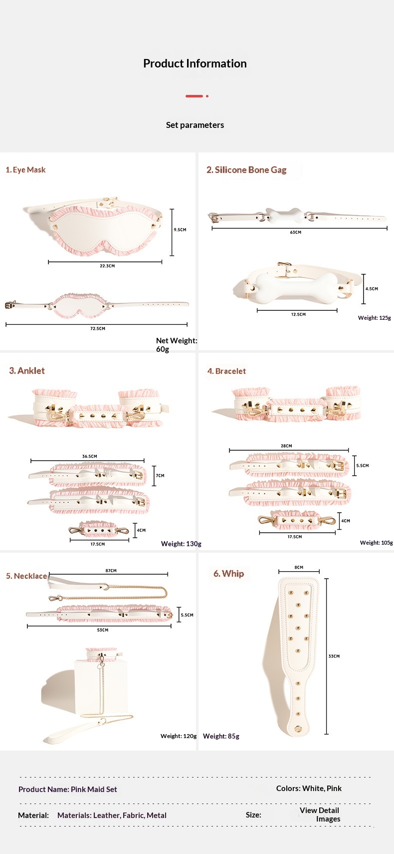 Eros Lab Spitzen-Sechsteiler-Set für Frauen SM Erotik-Requisiten Bondage-Zubehör Hilfsmittel für Erwachsene Trainings-Großhandel_voghion.com
