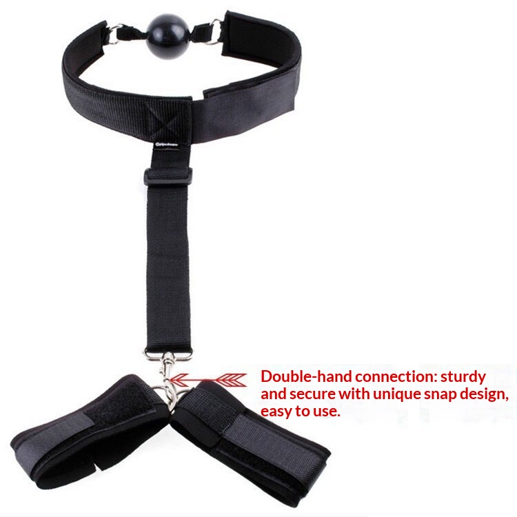 Eros Lab Sexy Mouth Plug Ball Couple Adult Products Toys Props Hand And Foot Back Binding Training Female SM_voghion.com