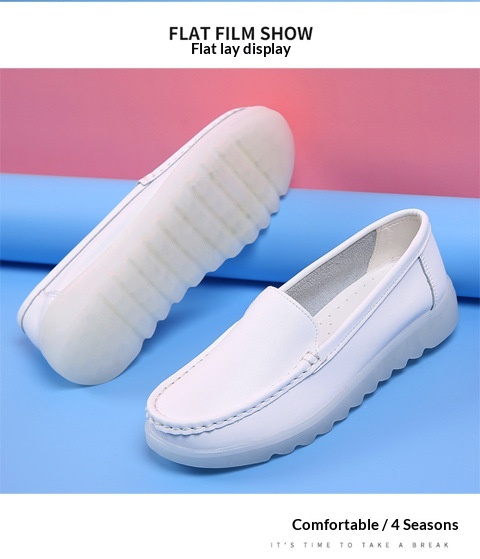 ShoeGlobe Damen-Krankenschwesterschuhe im neuen Stil, weiche Sohle, atmungsaktiv, bequem, rutschfest, medizinische Schuhe, flach, hohl, weiße Sommerschuhe für_voghion.com