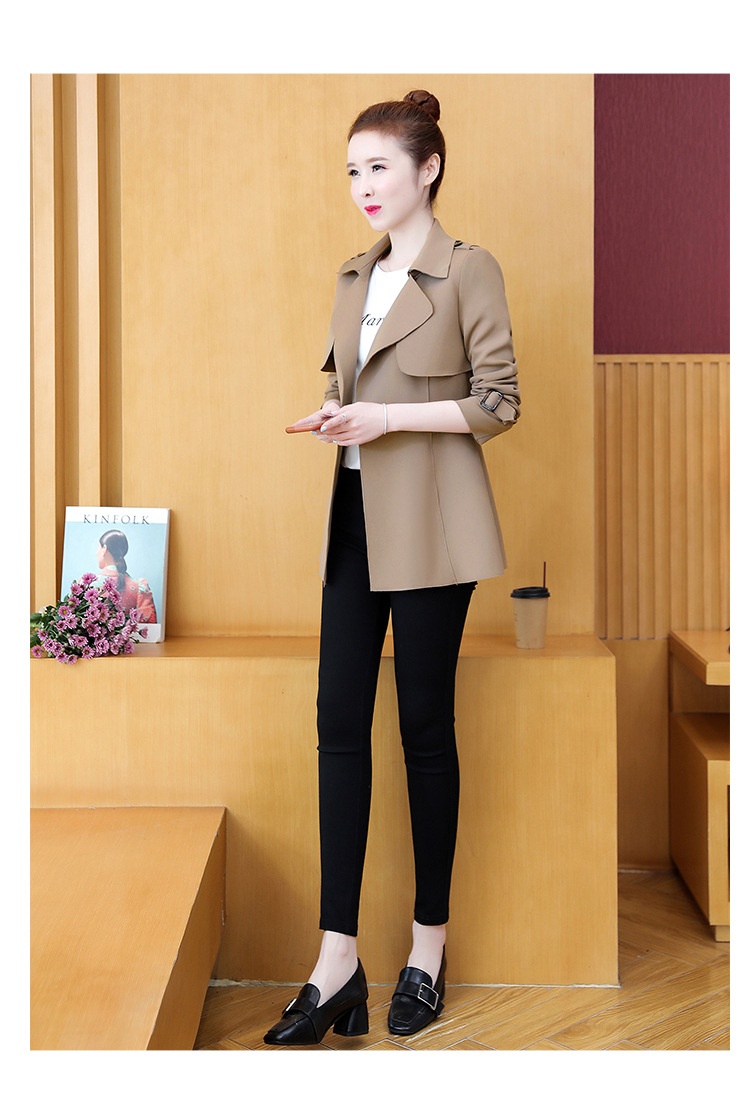2023 New Spring Fashion Stylish Women's Early Versatile Trench Women's Top Short Coat Trendy_voghion.com