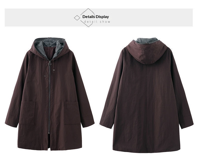 Damenbekleidung für 150 kg – Trenchcoat für Damen, neue mittellange Damenbekleidung, Mantel in Übergröße F_voghion.com