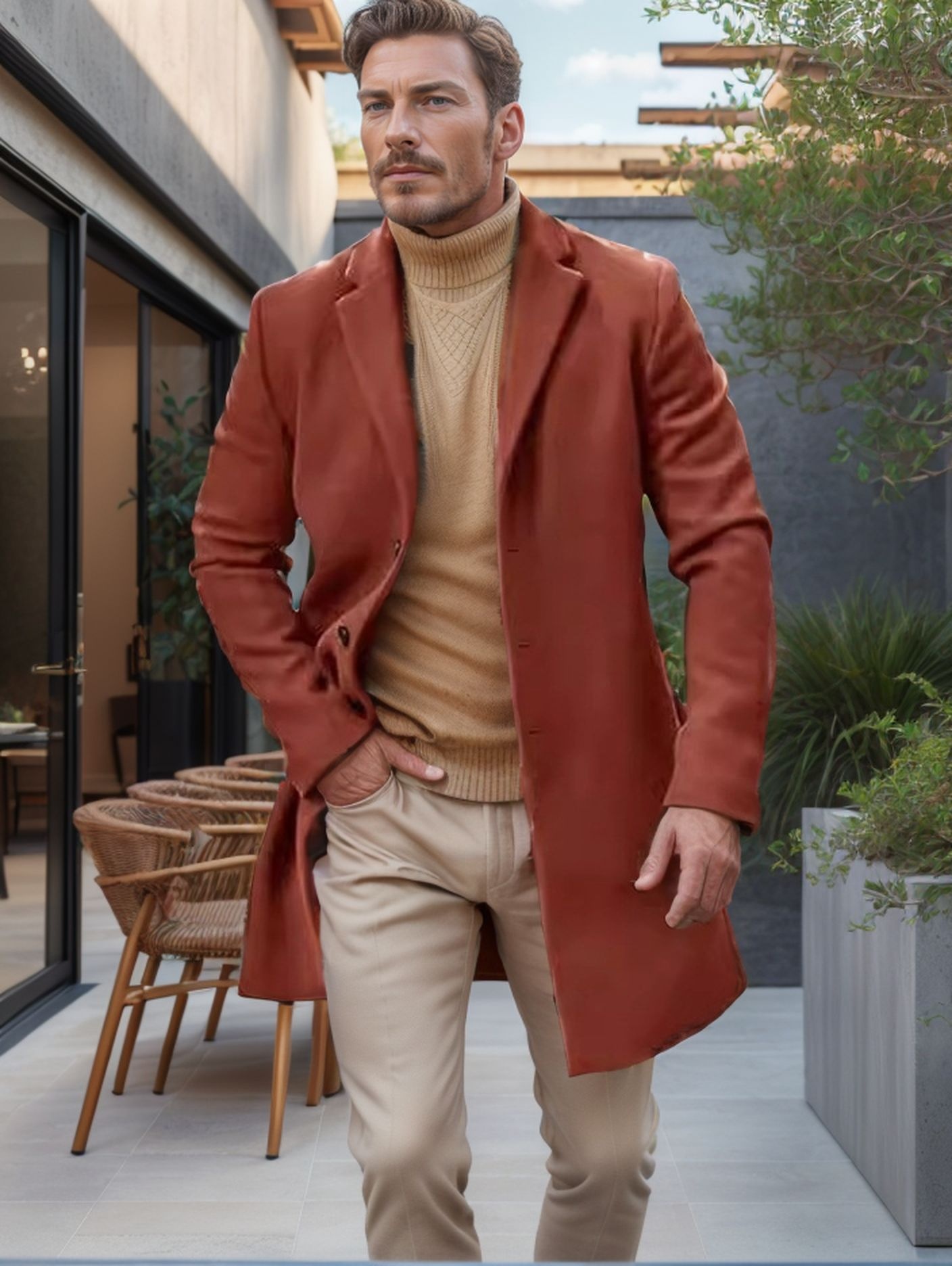 boy Boy Cross-Border Independent Station New British Style Autumn Winter Woolen Mid-Length Trench Coat Men's Trendy Jacket_voghion.com