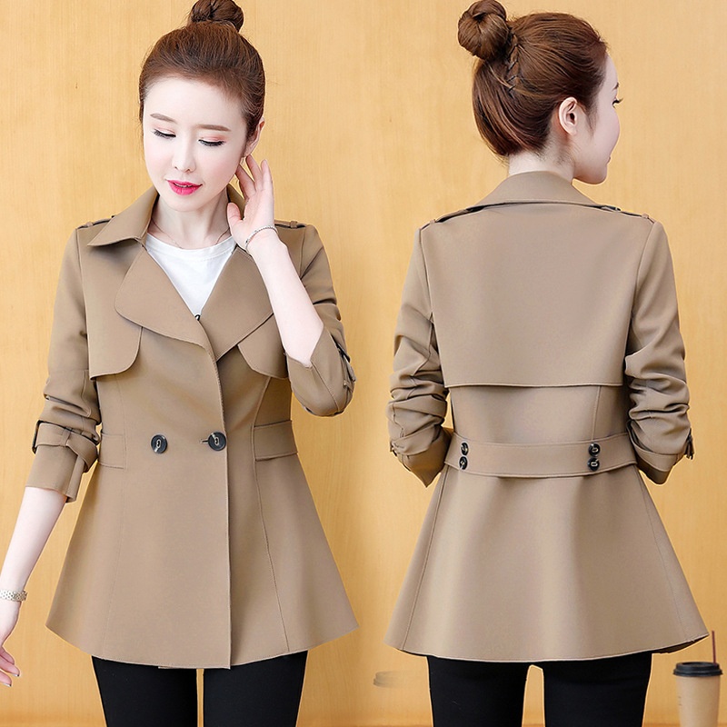 2023 New Spring Fashion Stylish Women's Early Versatile Trench Women's Top Short Coat Trendy_voghion.com
