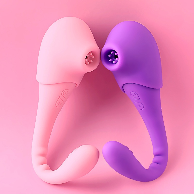 Eros Lab Color Honey Female Masturbation Dual-Head Vibrating G-Spot Sucking Automatic Massager Adult Sex Toy_voghion.com
