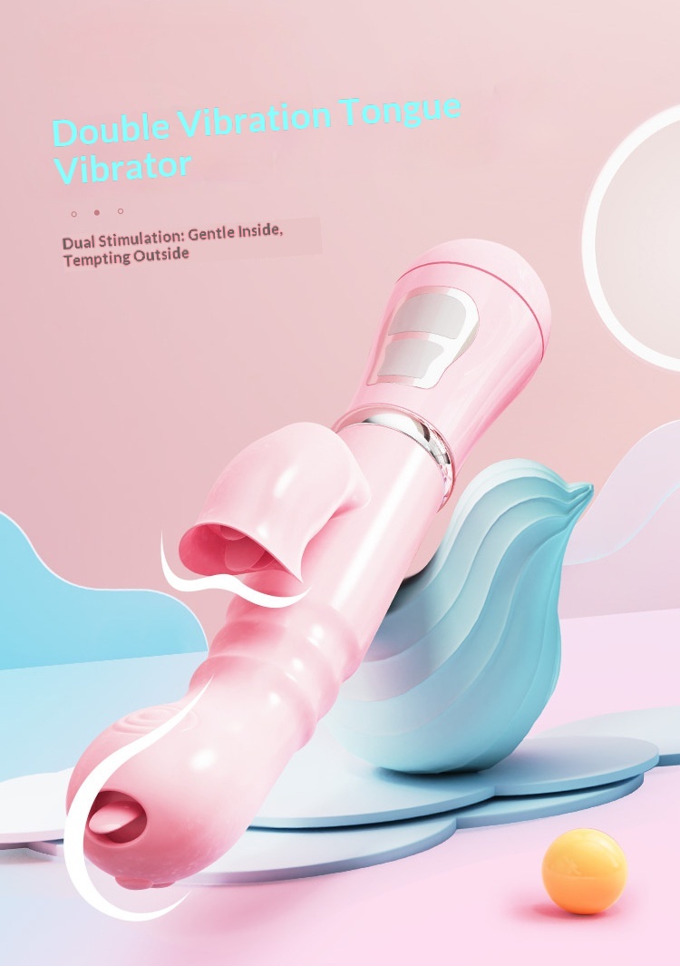 Eros Lab Vibratore Passionale per Donne, Doppia Vibrazione, Giocattolo per Adulti, Masturbatore Femminile, Lecca la Lingua, Giocattolo Sessuale per l'Orgasmo_voghion.com