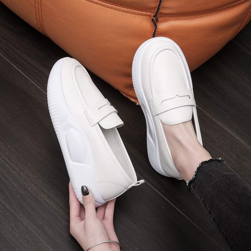 ShoeGlobe ShoeGlobe Nurse Women Summer Soft White Shoes Breathable Non-Slip Comfortable Hospital Work Odor-Resistant Thick Sole Flats_voghion.com