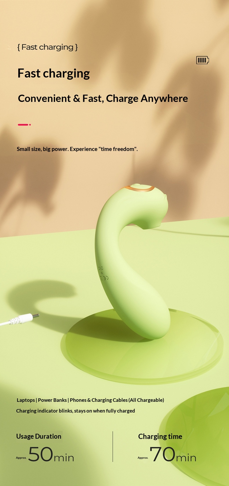 Eros Lab Little Elf Vibrateur portable à succion chauffant vibrant avec application de contrôle à distance pour la masturbation féminine - Fabricant de sextoys_voghion.com