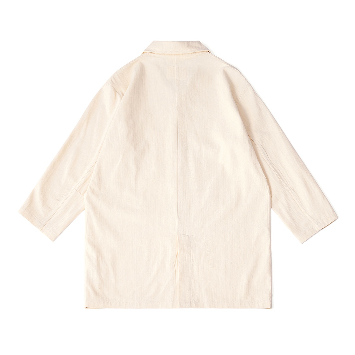 2023 Autumn Winter New Style Women's Clothing Women's Men's Trench Coat Retro Solid Color Mid-Length Turn-Down Collar Casual Blazer_voghion.com