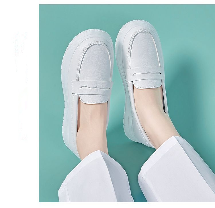 ShoeGlobe Damen-Krankenschwesterschuhe, dicke Sohle, atmungsaktiv, für Frühling und Herbst, bequem, zum Hineinschlüpfen, lässiger Low-Top-Schuh, geeignet für medizinische Zwecke_voghion.com