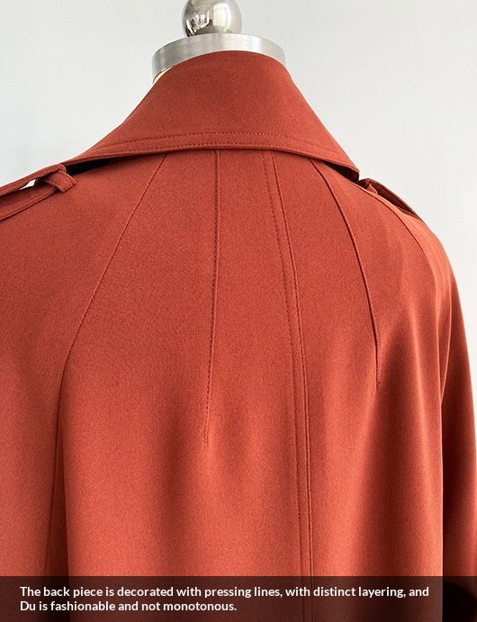 Women's Clothing Luxi Main Promotion 2025 Autumn New Draped British Style Loose Mid-Length Over-The-Knee Trench Coat Women's Jacket 9968_voghion.com